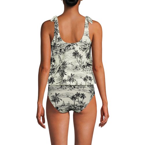 Women's Tie Shoulder Flutter Tankini Top - image 4