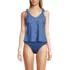 Women's Tie Shoulder Flutter Tankini Top, Front
