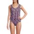 Women's Petite Tie Shoulder Flutter Tankini Top, Front