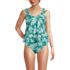 Women's Tie Shoulder Flutter Tankini Top, Front