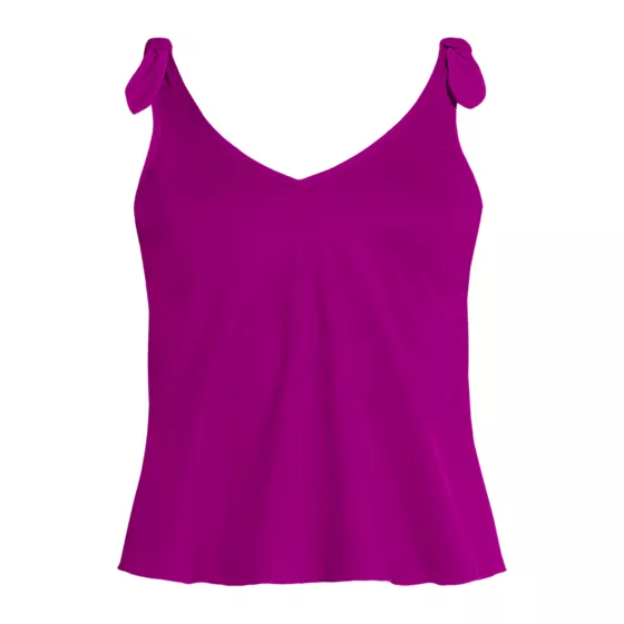 Women's Tie Shoulder Flutter Tankini Top - primary