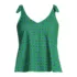 Women's Tie Shoulder Flutter Tankini Top, Front