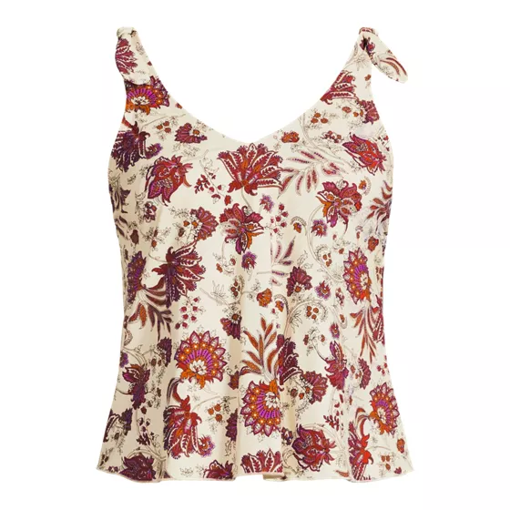 Women's Tie Shoulder Flutter Tankini Top - primary