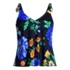 Women's Tie Shoulder Flutter Tankini Top, Front