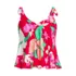 Women's Tie Shoulder Flutter Tankini Top, Front