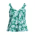 Women's Tie Shoulder Flutter Tankini Top, Front