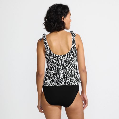Women's Tie Shoulder Flutter Tankini Top, Back