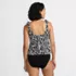 Women's Tie Shoulder Flutter Tankini Top, Back