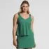 Women's Tie Shoulder Flutter Tankini Top, Front