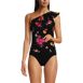 Women's Ruffle One Shoulder Tankini Swimsuit Top, Front