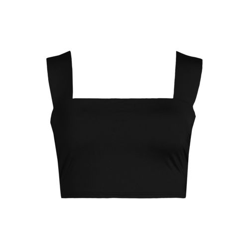 Women's DDD-Cup Chlorine Resistant Square Neck Midkini Tankini Swimsuit Top