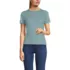 Women's Drapey Rib Fitted Short Sleeve T-Shirt, Front