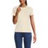 Women's Drapey Rib Fitted Short Sleeve T-Shirt, Front
