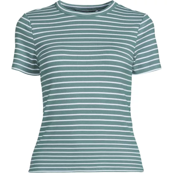Women's Drapey Rib Fitted Short Sleeve T-Shirt - primary