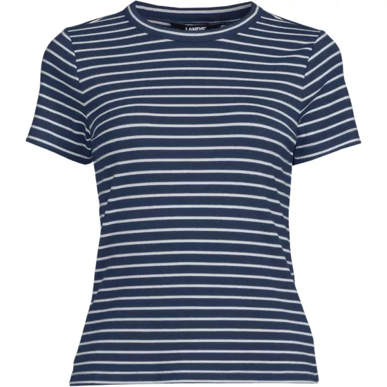 Women's Plus Size Drapey Rib Skimming Short Sleeve Mini T-Shirt - primary