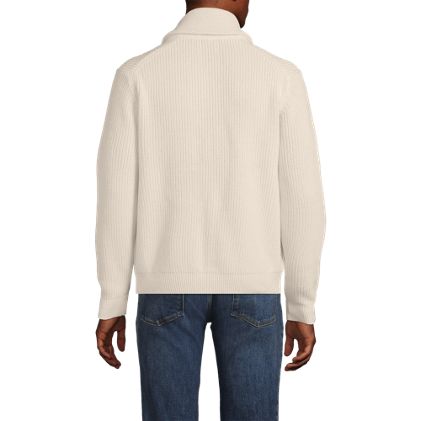Men's Long Sleeve Cotton Blend Shaker Cardigan - image 3