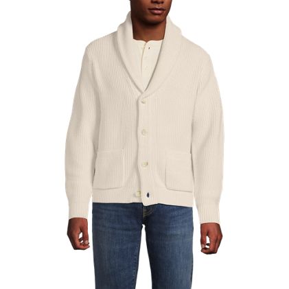 Men's Long Sleeve Cotton Blend Shaker Cardigan - image 2
