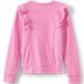 Girls Long Sleeve Cozy Ruffle Sweatshirt Top, Back