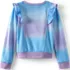 Girls Long Sleeve Cozy Ruffle Sweatshirt Top, Back