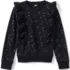 Girls Plus Long Sleeve Cozy Ruffle Sweatshirt Top, Front