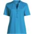 Women's Rapid Dry Short Sleeve V-Neck Henley Shirt, Front