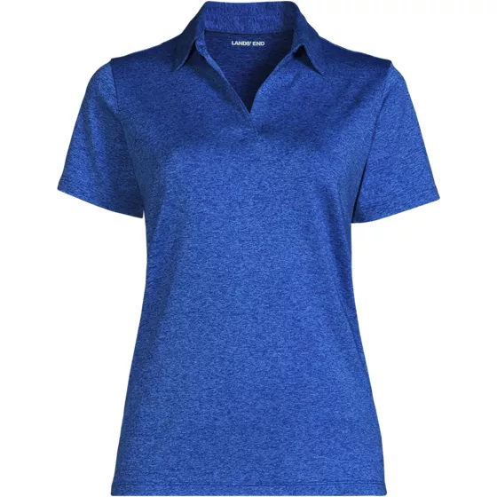 Women's Rapid Dry Performance Space Dye Sport Neck Short Sleeve Polo Shirt - primary