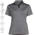 School Uniform Women's Rapid Dry Short Sleeve Space Dye Sport Neck Polo Shirt, alternative image