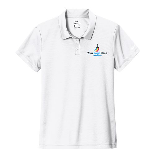 Nike Women s Plus Size Custom Logo Dri FIT Essential Solid Polo Shirt Lands End Business Uniforms