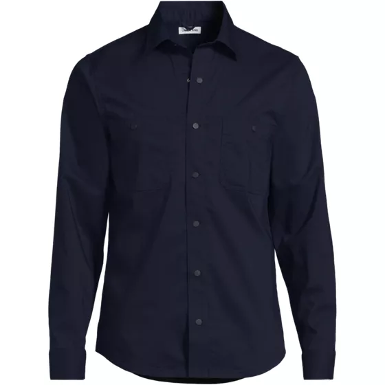 School Uniform Men's Ripstop Long Sleeve Utility Work Shirt - primary