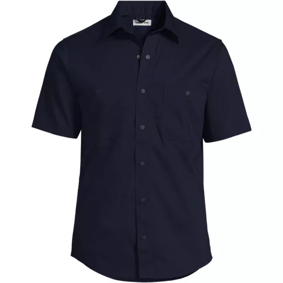 School Uniform Men's Ripstop Short Sleeve Utility Work Shirt - primary