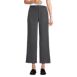 Women's Brushed Flannel High Rise Patch Pocket Wide Leg Crop Pants, Front