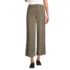 Women's Brushed Flannel High Rise Patch Pocket Wide Leg Crop Pants, Front