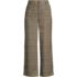 Women's Brushed Flannel High Rise Patch Pocket Wide Leg Crop Pants, Front
