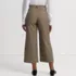 Women's Brushed Flannel High Rise Patch Pocket Wide Leg Crop Pants, Back