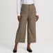 Women's Brushed Flannel High Rise Patch Pocket Wide Leg Crop Pants, Front