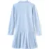 School Uniform Girls Long Sleeve Mesh Pleated Polo Dress, Back