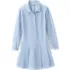 School Uniform Girls Long Sleeve Mesh Pleated Polo Dress, Front