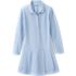 School Uniform Girls Long Sleeve Mesh Pleated Polo Dress, Front