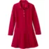 Girls Long Sleeve Mesh Pleated Polo Dress, Front