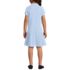 Girls Short Sleeve Mesh Pleated Polo Dress, Back