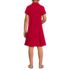 Girls Short Sleeve Mesh Pleated Polo Dress, Back