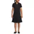 Girls Short Sleeve Mesh Pleated Polo Dress, Front