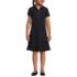 Girls Short Sleeve Mesh Pleated Polo Dress, Front