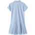 Girls Short Sleeve Mesh Pleated Polo Dress, Back