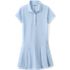 Girls Short Sleeve Mesh Pleated Polo Dress, Front
