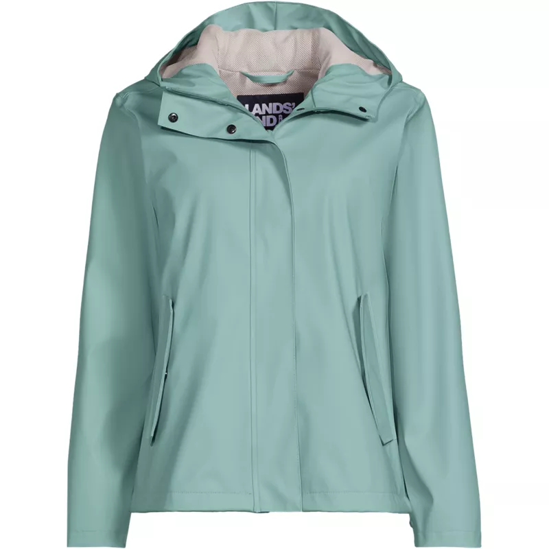 Women's Plus Size Squall Waterproof Rain Slicker Jacket, Front