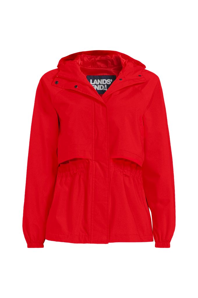 Women's Plus Size Squall Packable Rain Jacket - Lands' End - Red - 3X