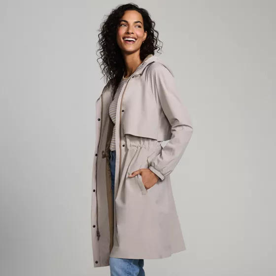 Women's Squall Packable Long Raincoat - primary