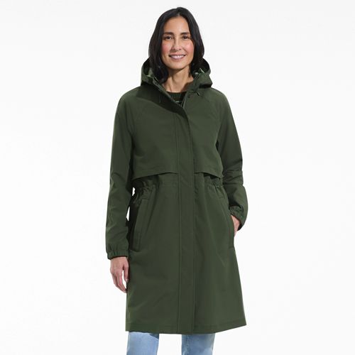  Lands' End Verstaubarer Wasserdichter Squall Regenmantel, Damen, Größe:32-34 Regular, Grün, Polyester, By Lands' End 