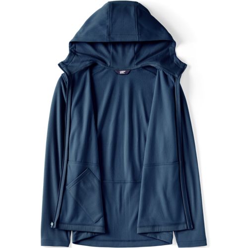 Unisex Grid Tech Hooded Zip Front Jacket | Lands' End Business